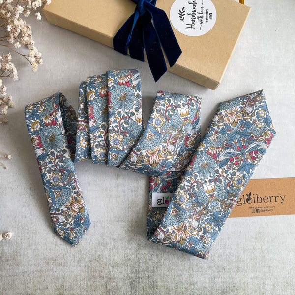 Liberty London Necktie Strawberry Thief Father’s Day Gift Neck Tie Mens Gift