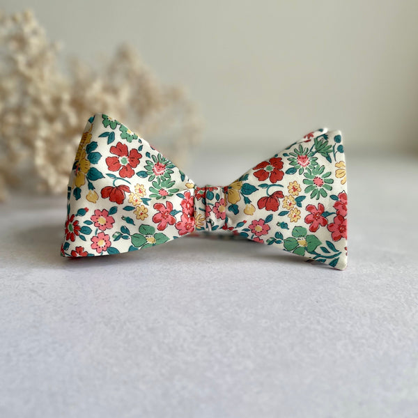 Liberty Print Floral Bow tie for Kid and Men Garden Wedding Tie