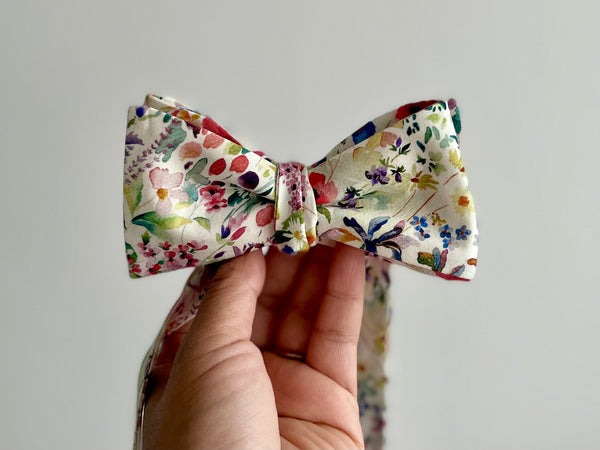 Wildflower Bow tie and Pocket Square for Wedding