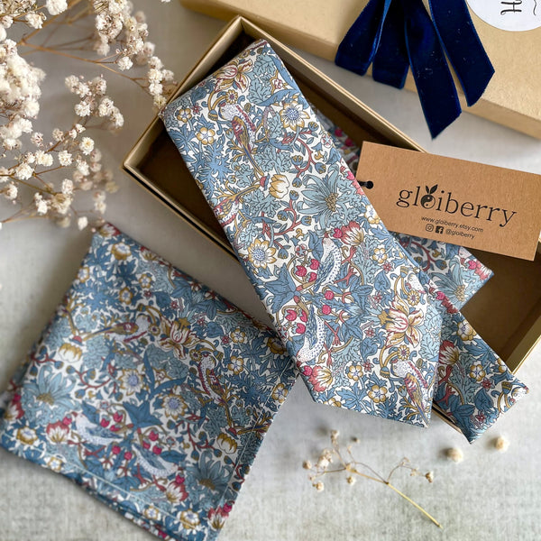 Liberty London Necktie Strawberry Thief Father’s Day Gift Neck Tie Mens Gift