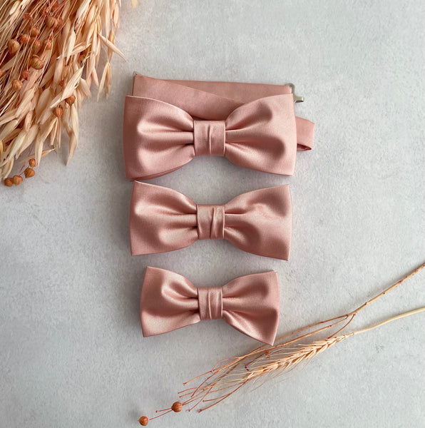 Rose Gold Men Bow Tie