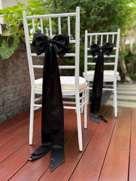 Black Chair Bow for Church Pew, Aisle & Event Décor
