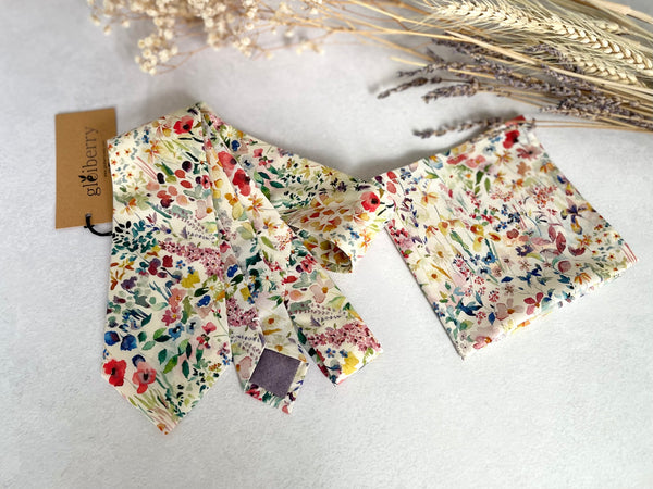 Wildflower Tie for Wedding Floral Necktie Premium Gift for Him