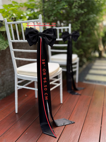 Black Chair Bow for Church Pew, Aisle & Event Décor