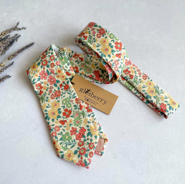 Floral Tie for Garden Wedding Spring/Summer Necktie