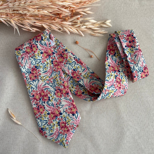 Pink Floral Wedding Neck Tie for Groom and Groomsmen