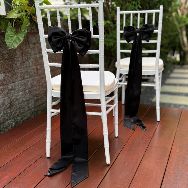 Black Chair Bow for Church Pew, Aisle & Event Décor