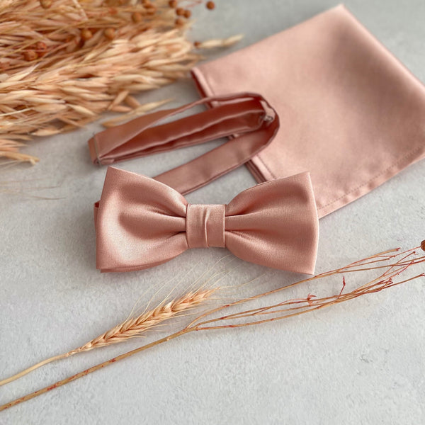 Rose Gold Men Bow Tie