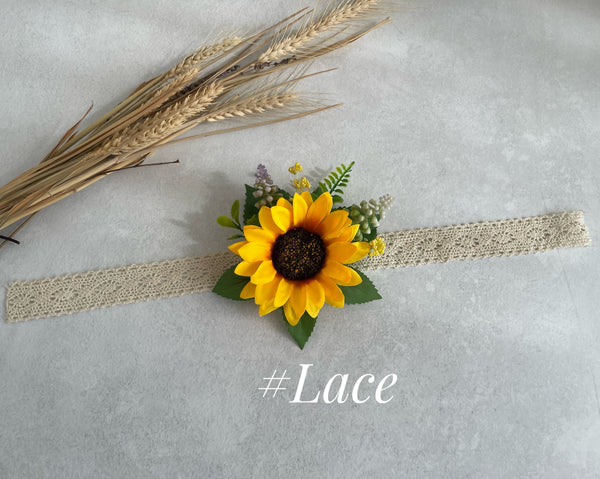 Sunflower Wrist Corsage & Boutonnière