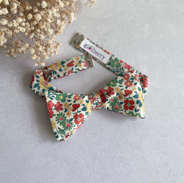 Liberty Print Floral Bow tie for Kid and Men Garden Wedding Tie