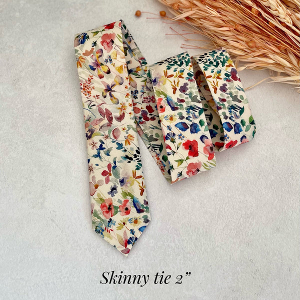 Wildflower Tie for Wedding Floral Necktie Premium Gift for Him