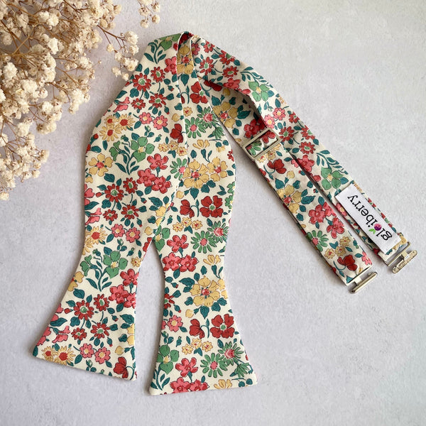 Liberty Print Floral Bow tie for Kid and Men Garden Wedding Tie