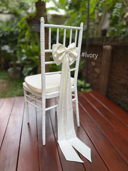 Wedding Chair Bow Decoration Satin Double Bow for Church Pew, Aisle & Event Décor