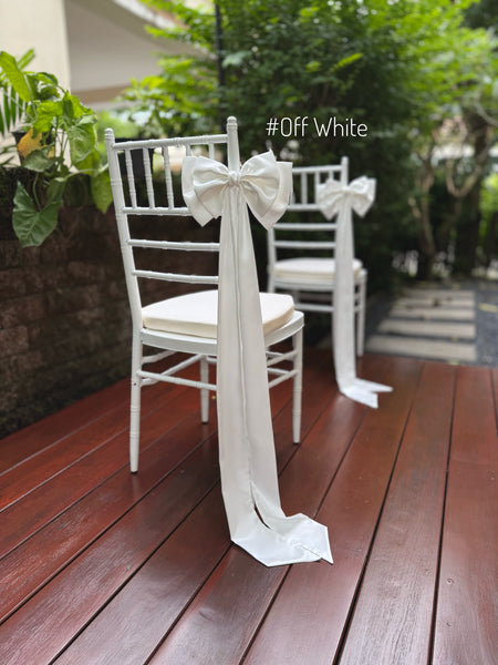 Wedding Chair Bow Decoration Satin Double Bow for Church Pew, Aisle & Event Décor