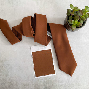 Tawny Brown Necktie, Bow tie & Pocket Square Match David’s Bridal “TAWNY”