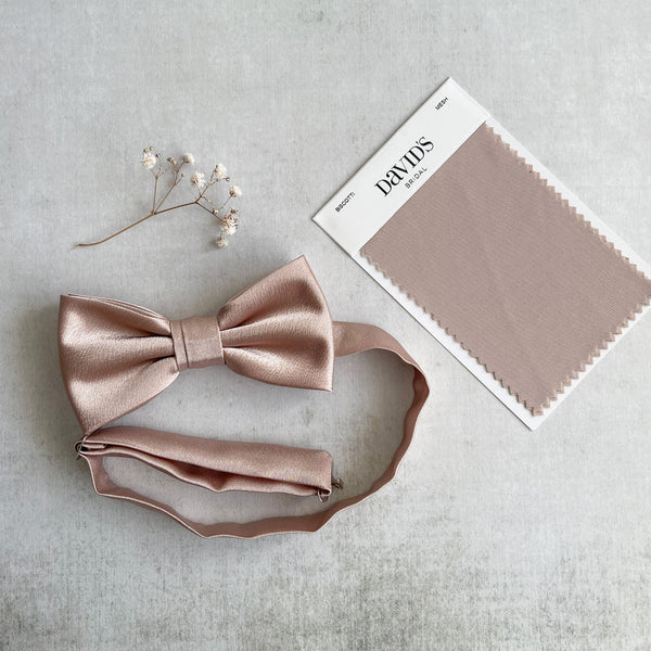 Biscotti Satin Necktie, Bow tie & Pocket Square Match David’ s Bridal “BISCOTTI”